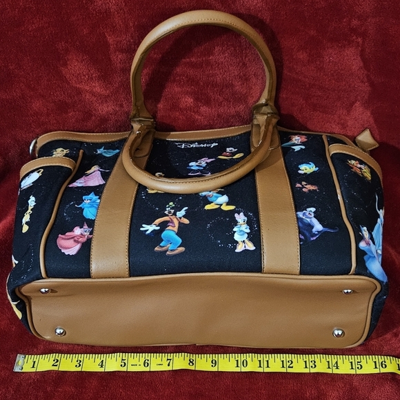 Disney Character Print Black and Tan Women's Bag - Picture 4 of 10